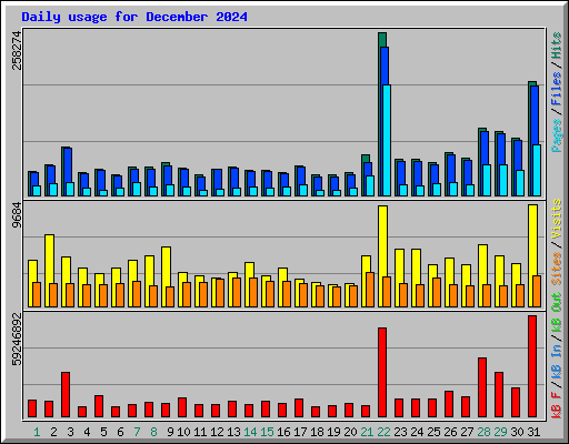Daily usage for December 2024