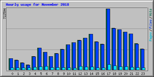 Hourly usage for November 2018