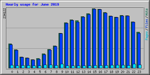 Hourly usage for June 2019