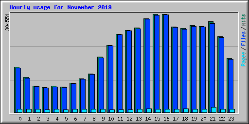 Hourly usage for November 2019