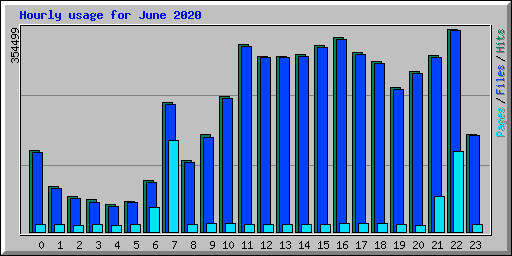 Hourly usage for June 2020