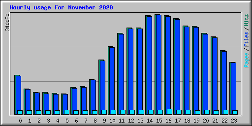 Hourly usage for November 2020