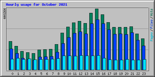 Hourly usage for October 2021