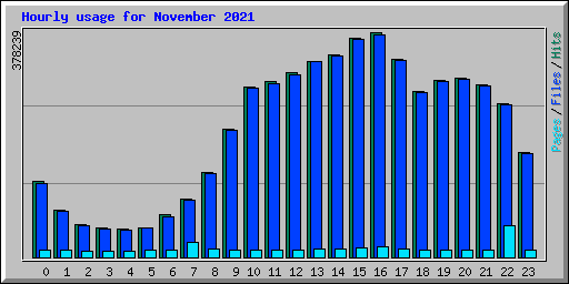 Hourly usage for November 2021