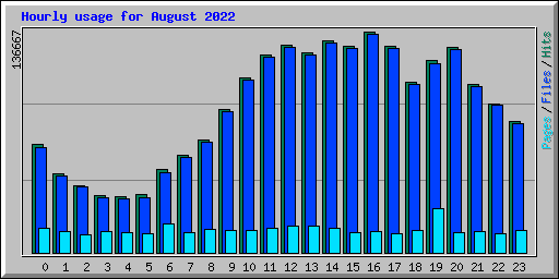 Hourly usage for August 2022