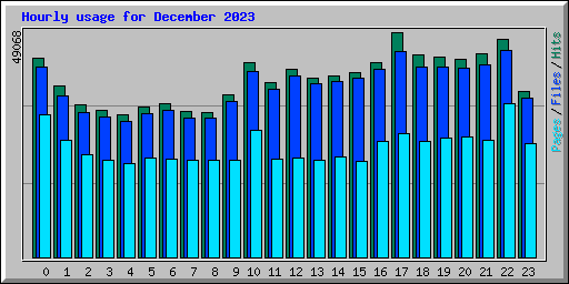 Hourly usage for December 2023