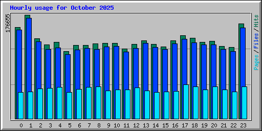 Hourly usage for October 2025