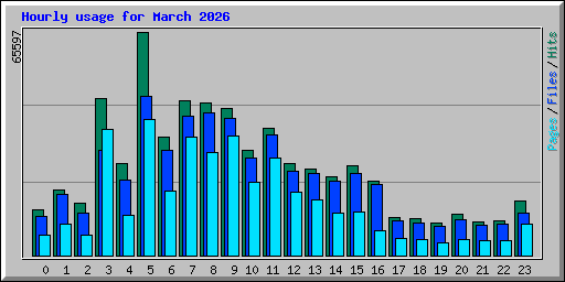 Hourly usage for March 2026