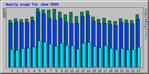 Hourly usage for June 2026